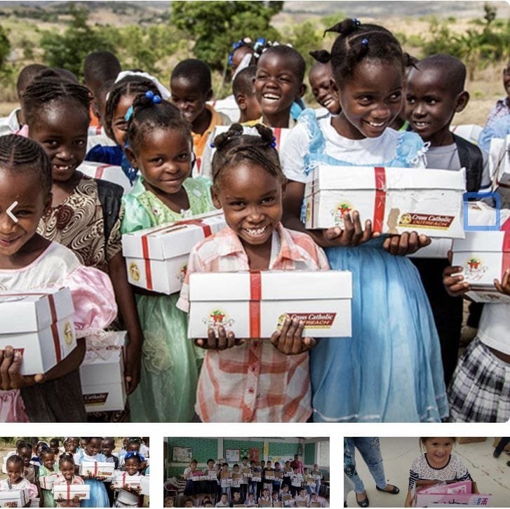 Children celebrating a community event